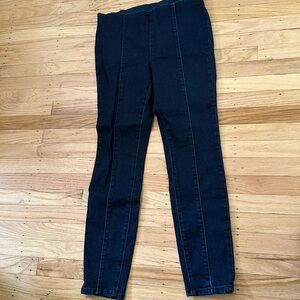 Indigo blue maternity jeans. Size small. Under belly band.